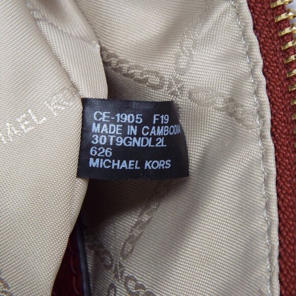 Michael Kors Lexington Burgundy Pebbled Leather Shoulder Bag main image 11